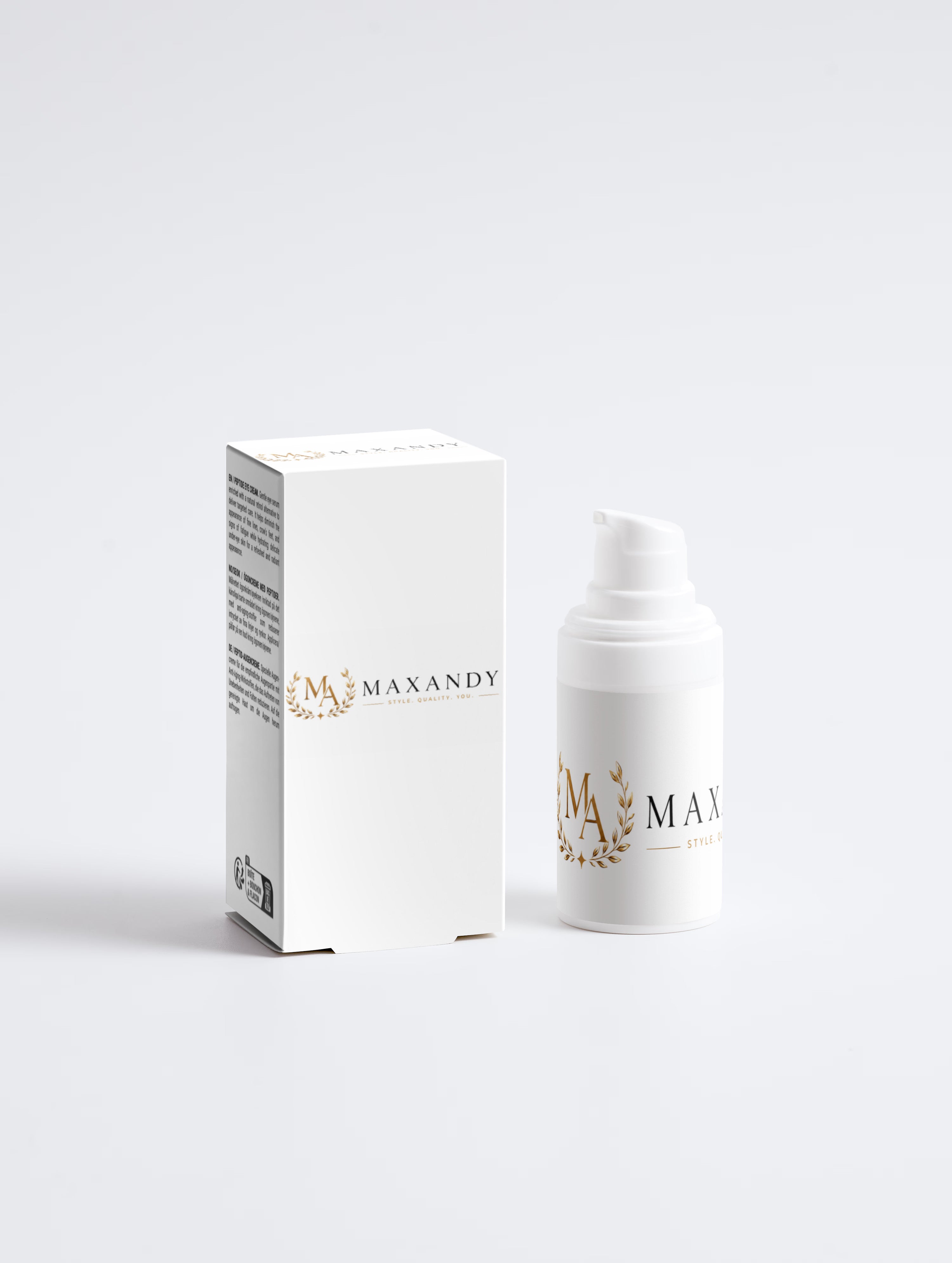 Maxandy Peptide Age-Defying Eye Cream | Crema Contorno Occhi Anti-Età con Peptidi, Vitamina C e Vitamina E