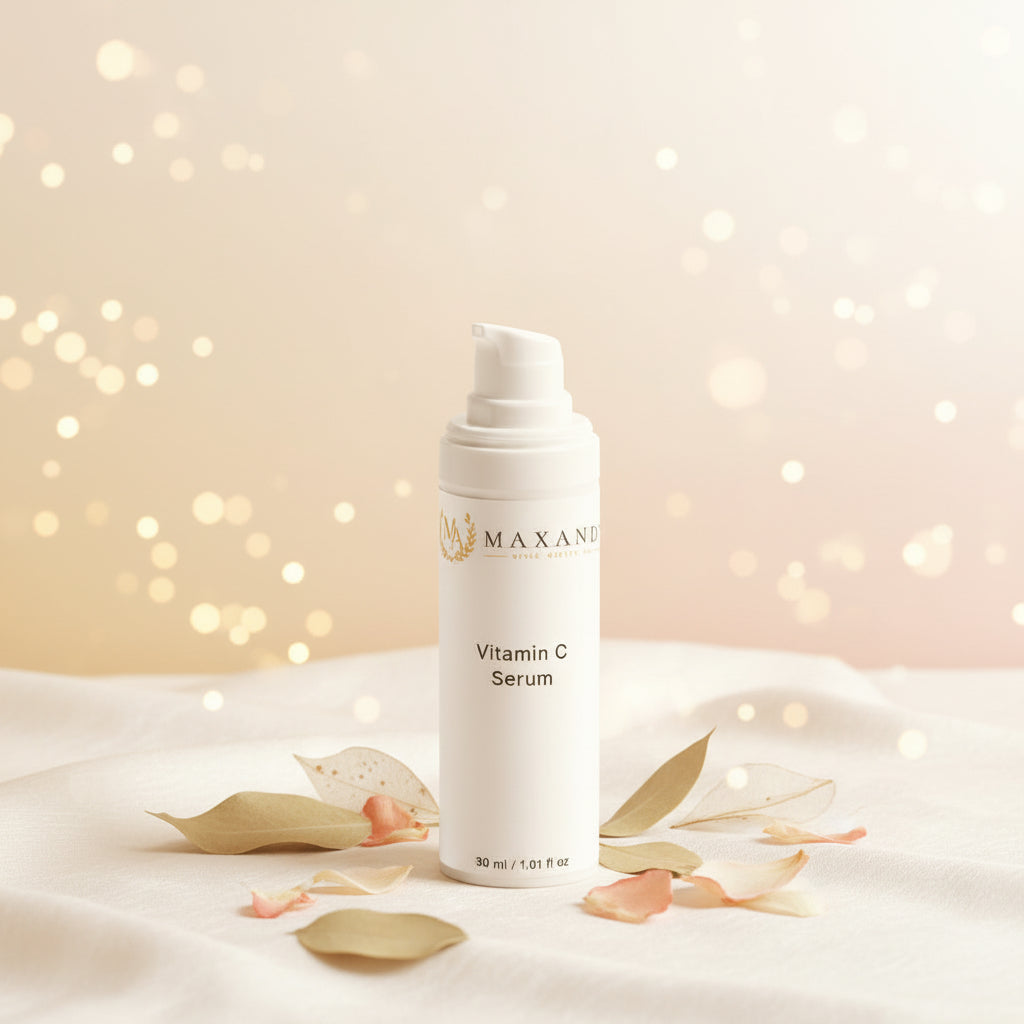 MAXANDY Vitamin C Energising Booster Serum | Siero Viso Illuminante con Vitamina C 2%, Acido Ferulico e Olivello Spinoso