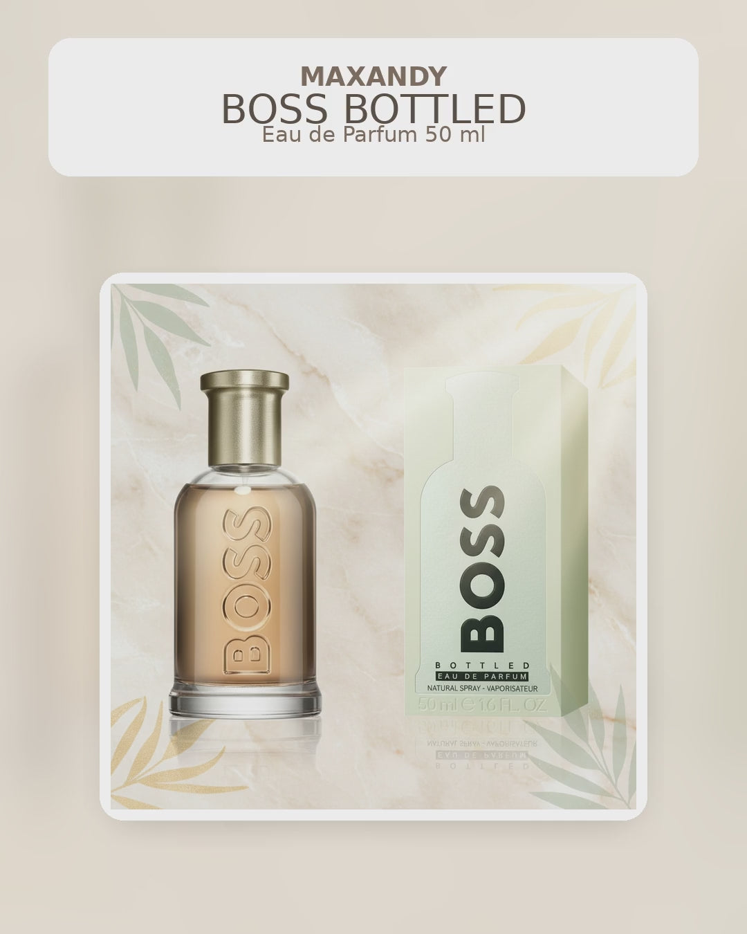 Hugo Boss Bottled Eau de Parfum 50 ml (EDP) | Sophisticated Spicy Woody Men's Fragrance