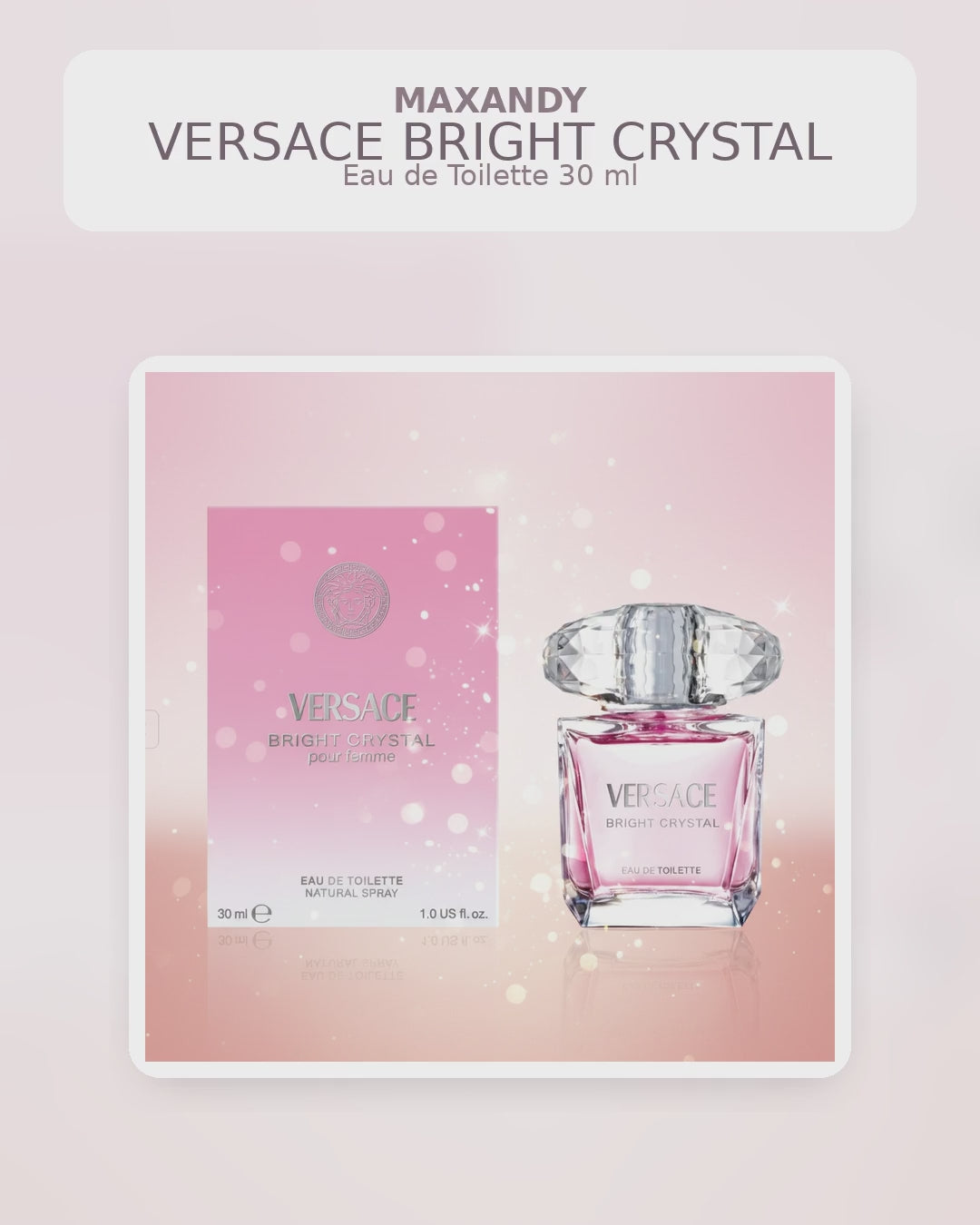 Versace Bright Crystal Eau de Toilette 30 ml (EDT) | Floral, fresh and radiant women's fragrance