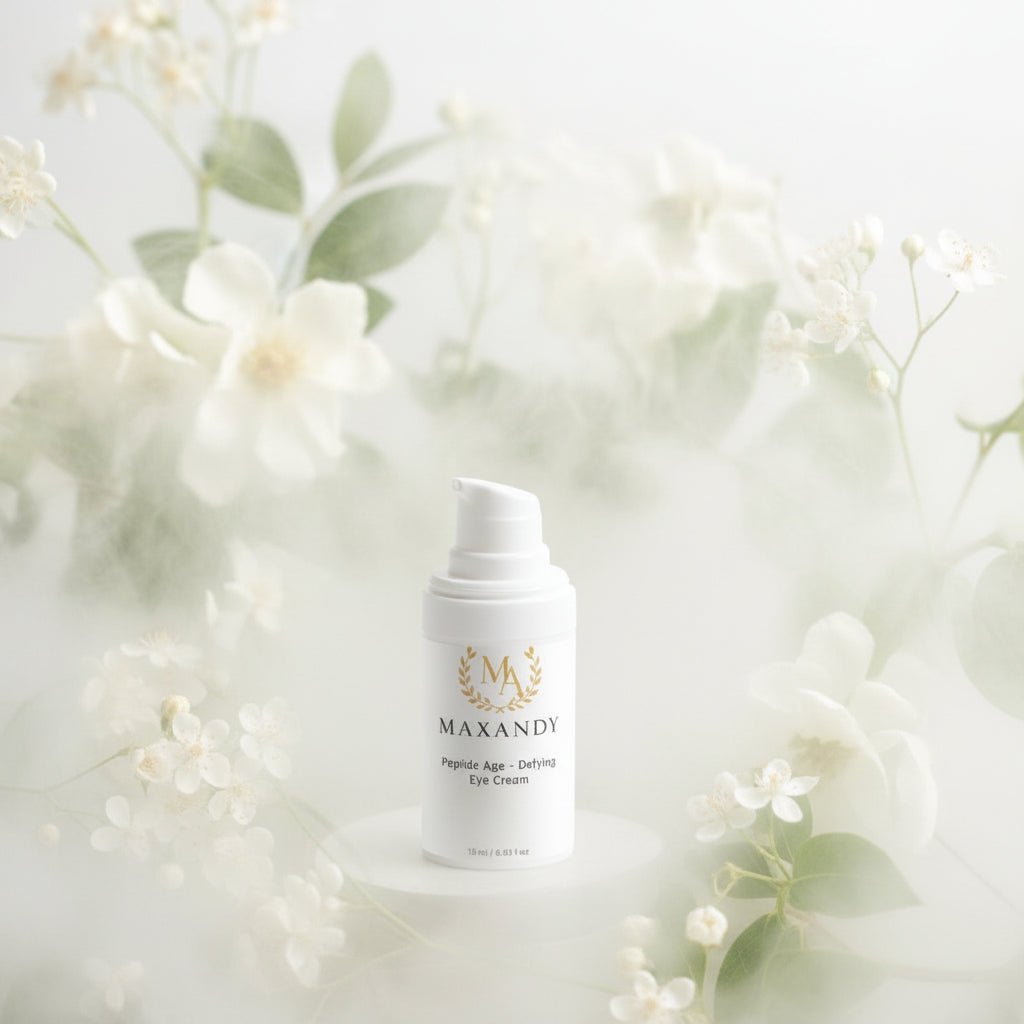 MAXANDY Peptide Age-Defying Eye Cream | Crema Contorno Occhi Anti-Età con Peptidi, Vitamina C e Vitamina E